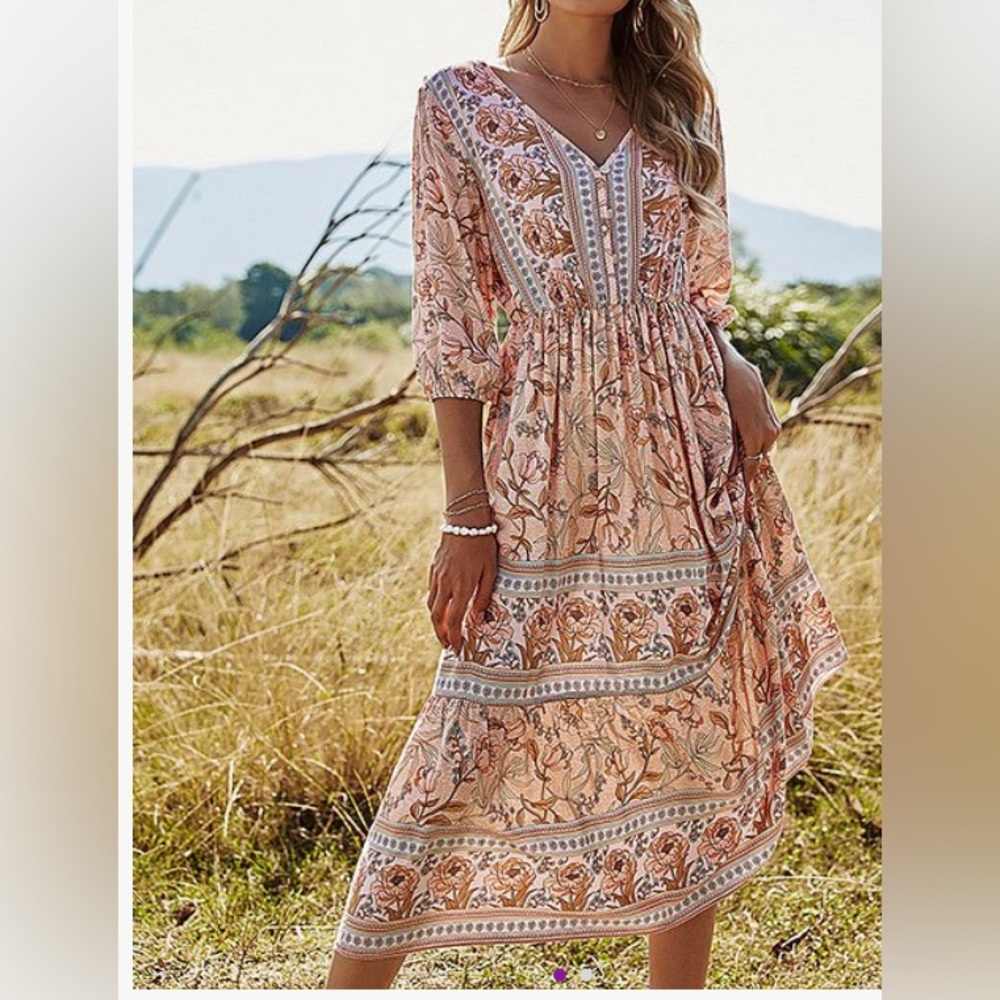 Boho summer Dress. Cool and graceful